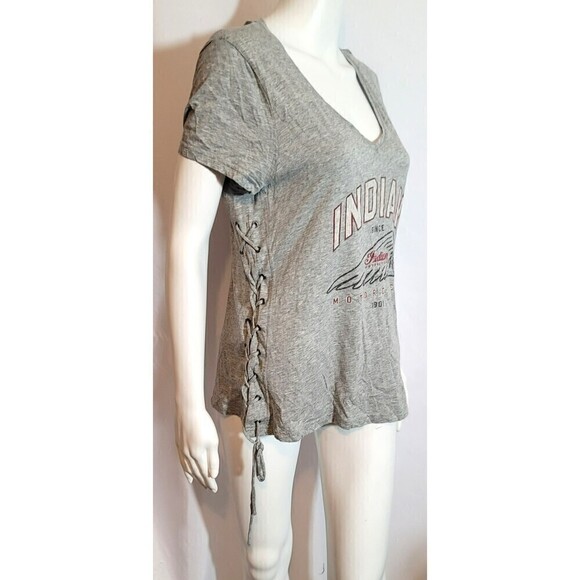 Indian Motorcycles Lace-Up Sides Tee - Size M - Picture 2 of 10